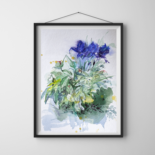 Violet Flowers (210x280mm)